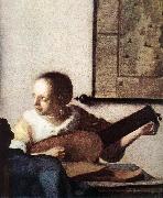 VERMEER VAN DELFT, Jan Woman with a Lute near a Window (detail) wt oil painting picture wholesale